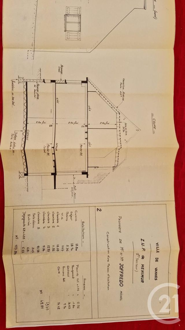maison à vendre - 6 pièces - 119.4 m2 - VANNES - 56 - BRETAGNE - Century 21 Amara Immobilier