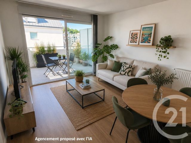 Appartement F2 bis à vendre - 2 pièces - 43.59 m2 - VANNES - 56 - BRETAGNE - Century 21 Amara Immobilier