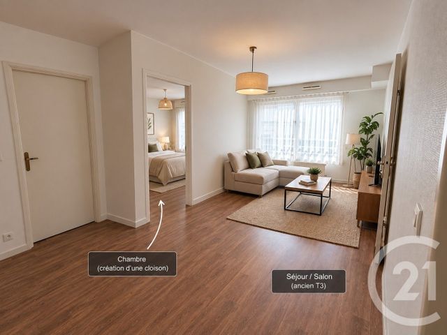 Appartement T3 à vendre - 3 pièces - 61.5 m2 - VANNES - 56 - BRETAGNE - Century 21 Amara Immobilier